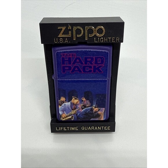 NEW 1993 Zippo Camel Lighter The Hard Pack Purple Matte Finish Unfired In Case - Picture 1 of 5